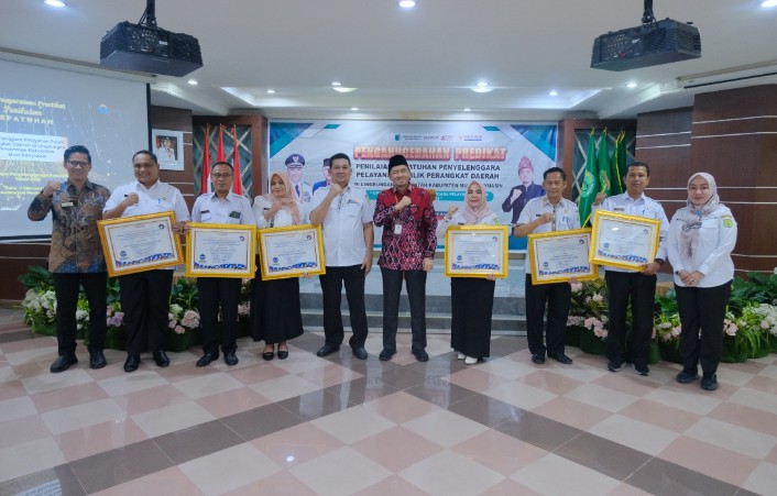 Zona Hijau, Kabupaten Muba Terima Penghargaan Pelayanan Publik dari Ombudsman RI