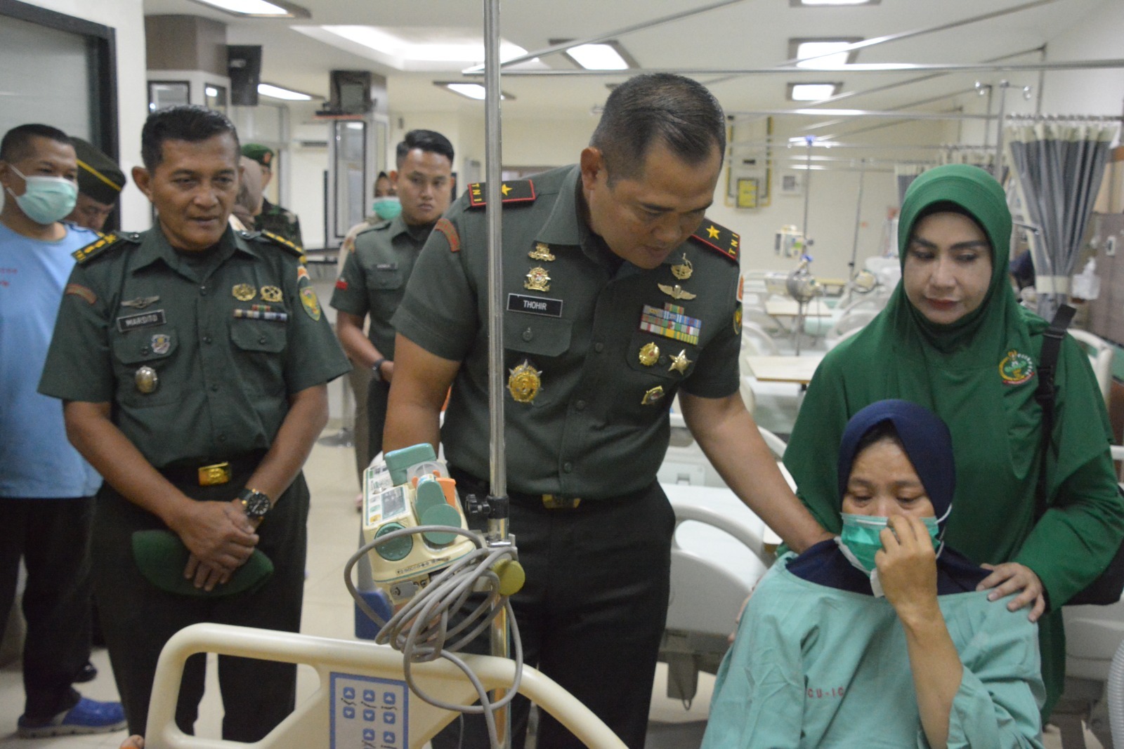 Wujud Perhatian, Danrem Memberikan Motivasi Kepada Keluarga Koptu Andri