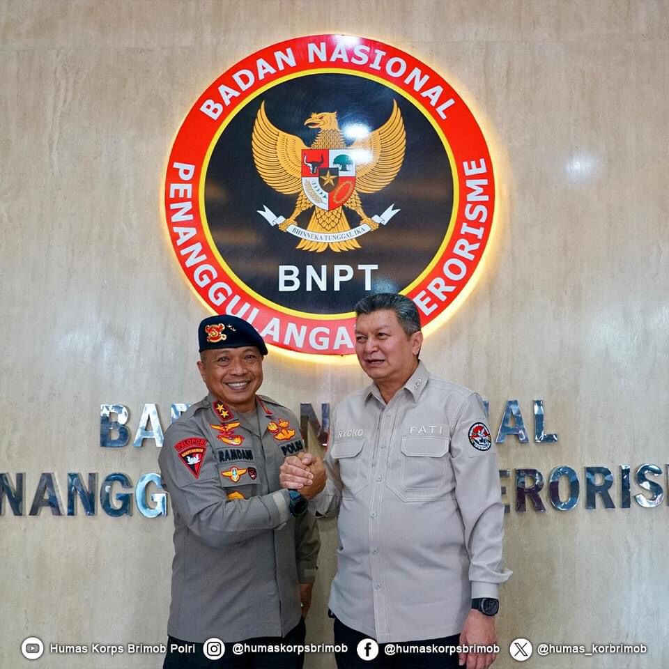Syukuran HUT Ke-14 Tahun BNPT RI, Wadankorbrimob Polri Turut Hadir Bersama Danpas Gegana Korbrimob Polri