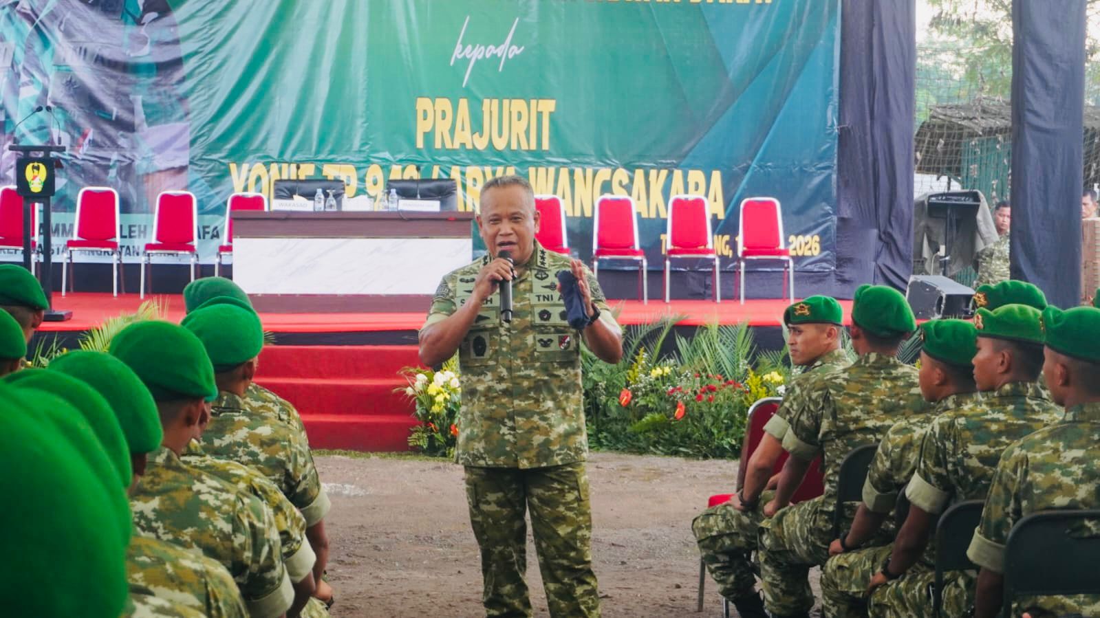 Wakasad Kunjungi Yon TP 942/AW di Tangerang, Tekankan Peran Prajurit sebagai Tentara Rakyat
