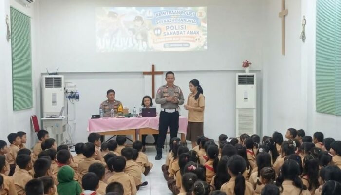 Polisi Sahabat Anak Hadir di SD Kasih Karunia, Siswa Diajak Tertib Berlalu Lintas dan Tolak Perundungan