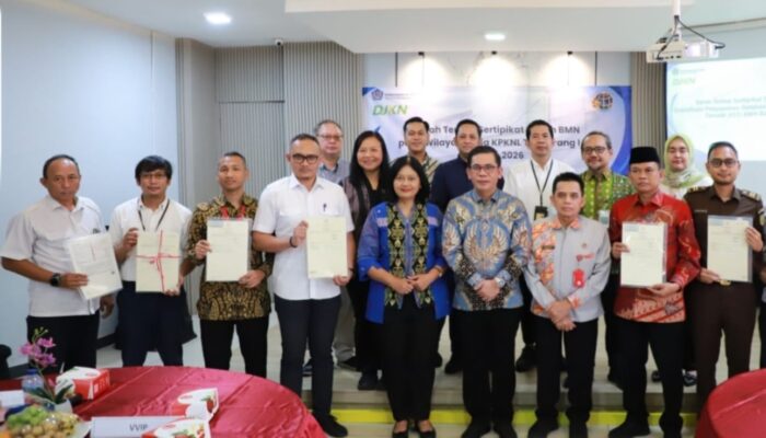 Kanwil ATR/BPN Banten Serahkan Sertipikat Barang Milik Negara (BMN) Nilai Aset sebesar 884 Miliar Untuk Tangerang Raya